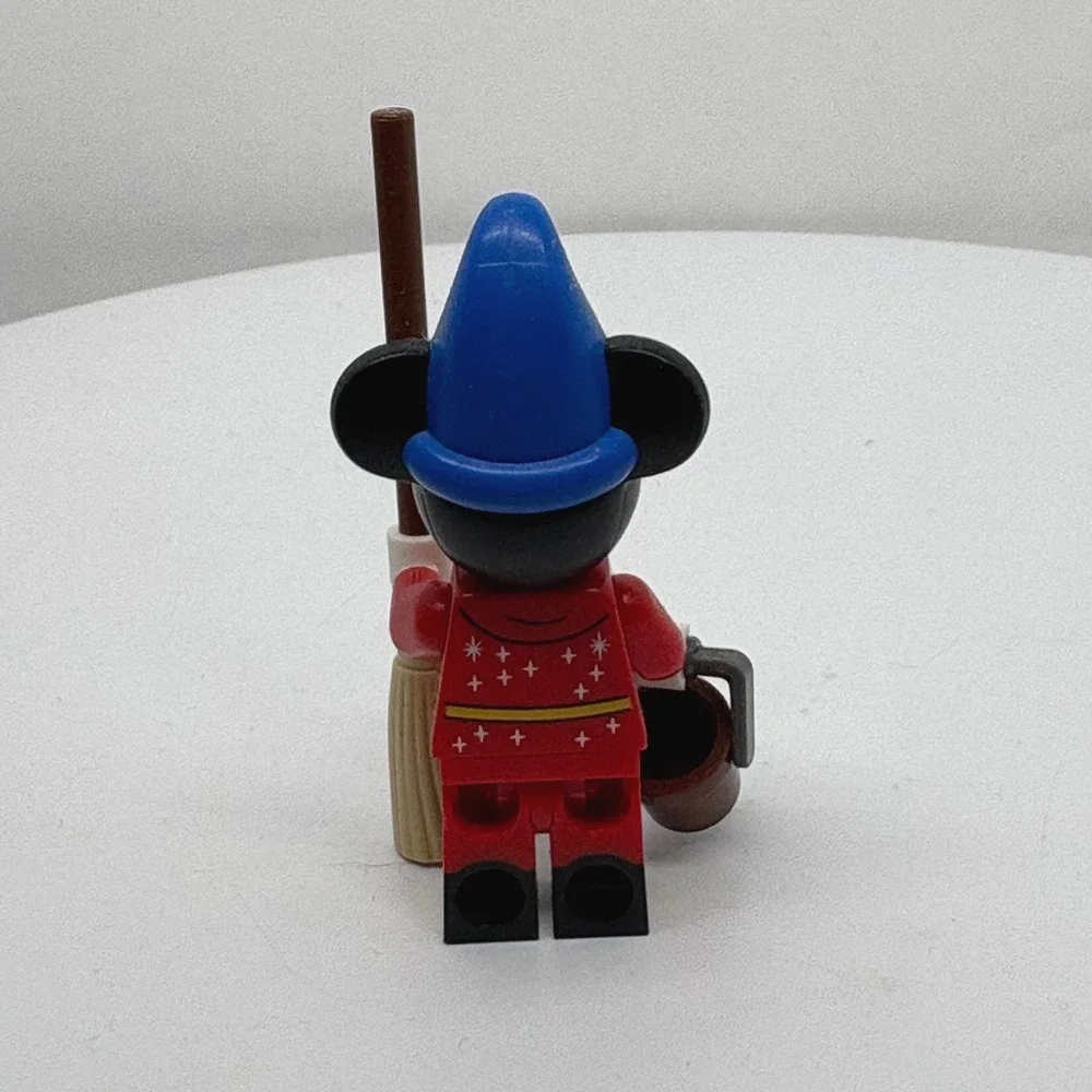 Disney Fantasia Sorcerer Mickey Mouse Minifigure with Broom and Bucket Accessory